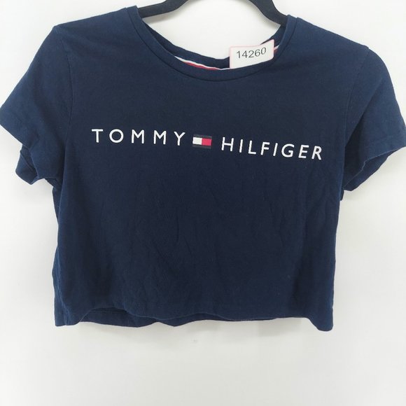 tommy hilfiger t shirt cropped women size small - Picture 1 of 8